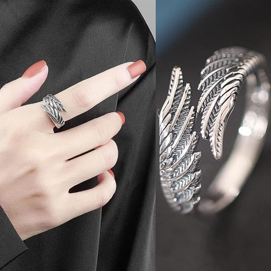 Silber Y2K - Feder Ring