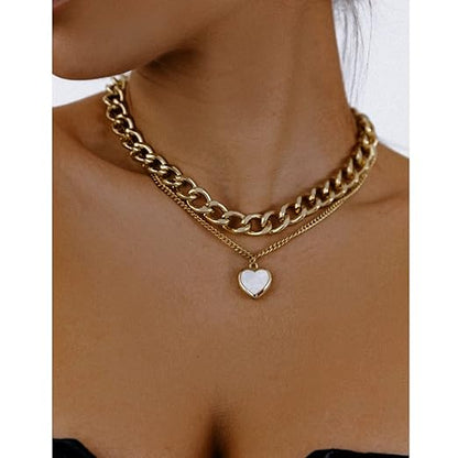 Goldkette - Choker mit Herzanhänger