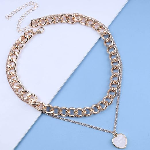 Goldkette - Choker mit Herzanhänger