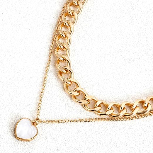 Goldkette - Choker mit Herzanhänger