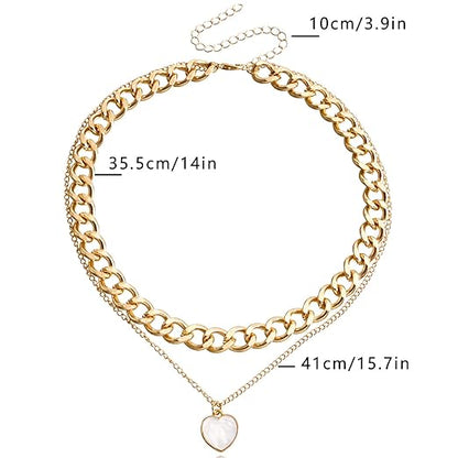 Goldkette - Choker mit Herzanhänger