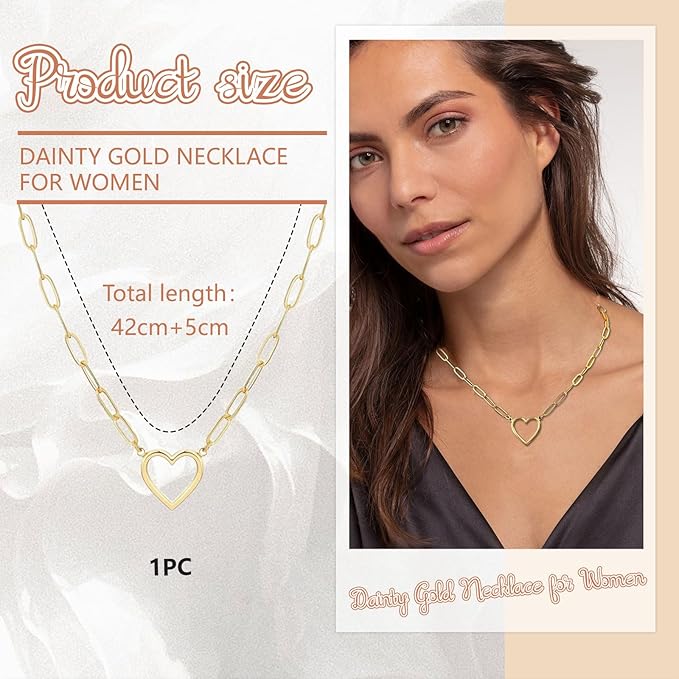Halskette Gold - mit Herz