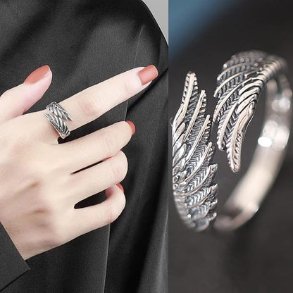 Silber Y2K - Feder Ring