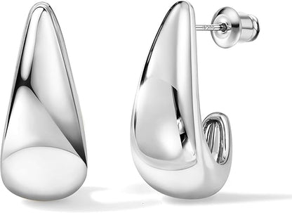 Silber Ohrringe aus 925er Sterling Silber - Wassertropfen Form